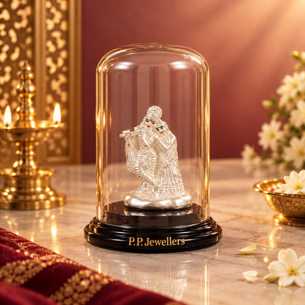 Shyam Radha Milan Silver Idol