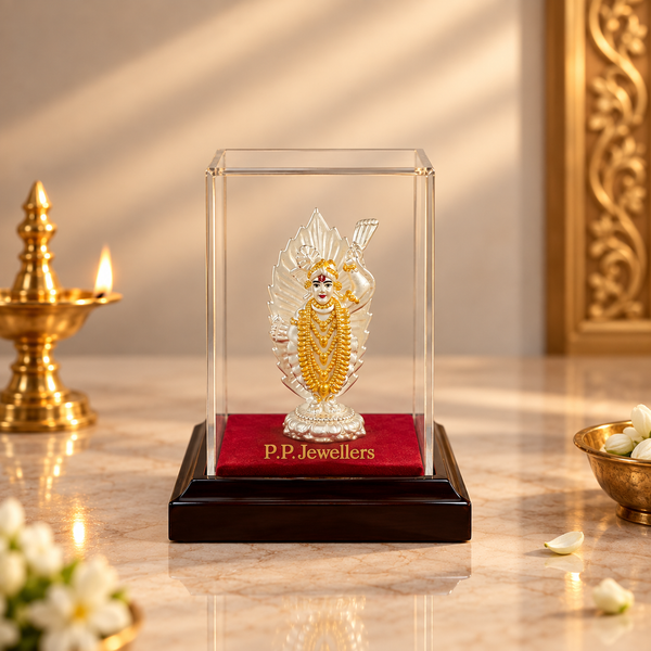 Rajbhog Shrinathji Silver Idol