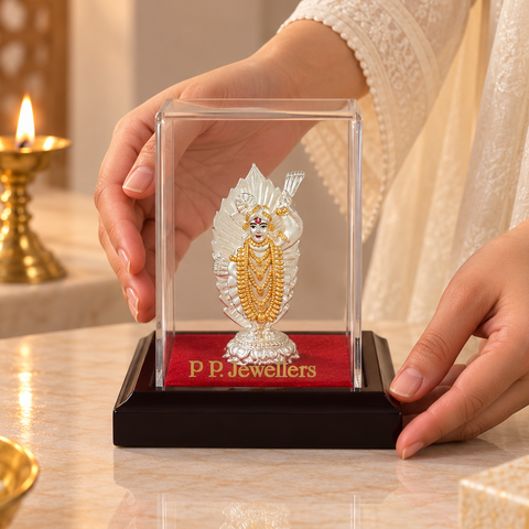 Rajbhog Shrinathji Silver Idol