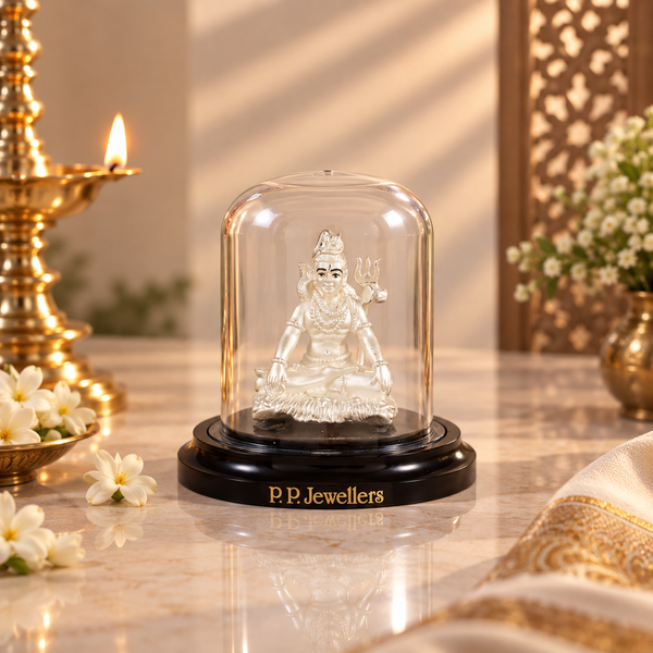 rishul Dhari Mahadev Silver Idol