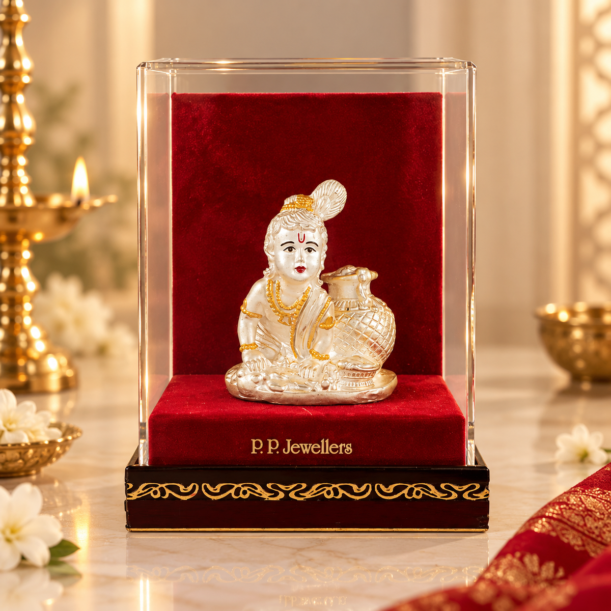 Makhan Mohan Bal Krishna Silver Idol