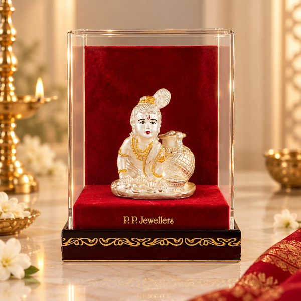 Makhan Mohan Bal Krishna Silver Idol