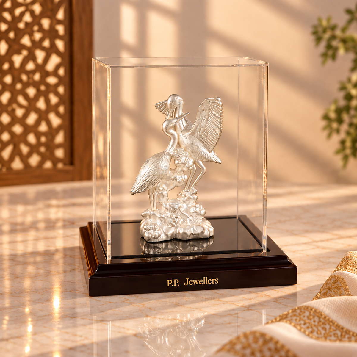 Saras Sangam Sculpture Silver Idol