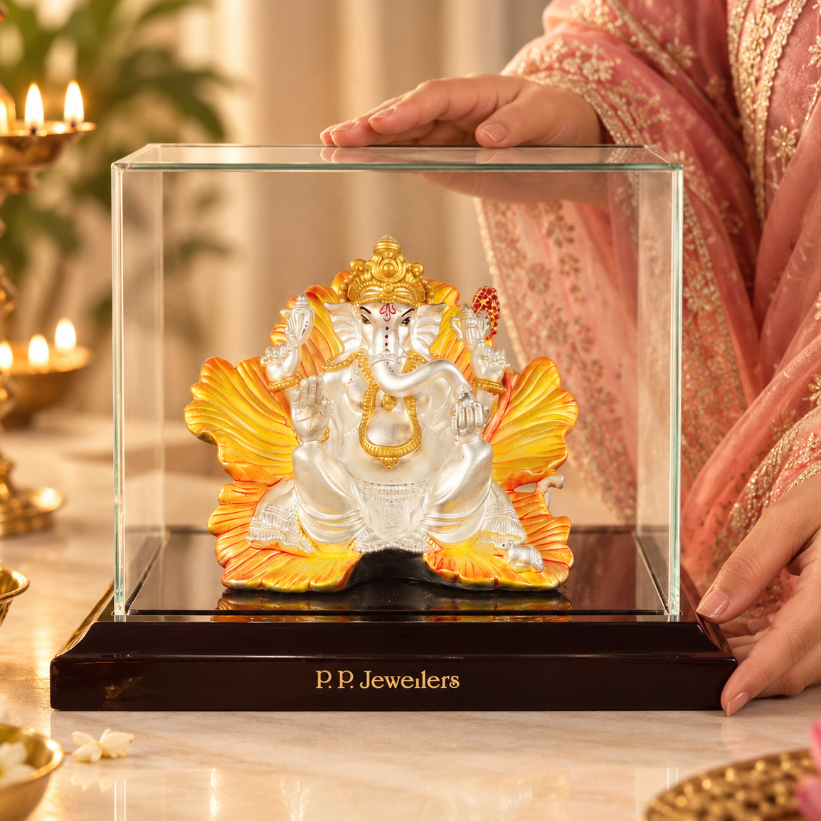 Arun Kamal Vighnaharta Silver Idol