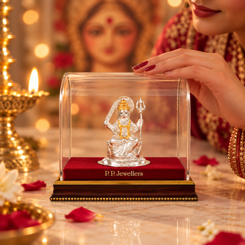 Veer Bhavani Trishul Silver Idol