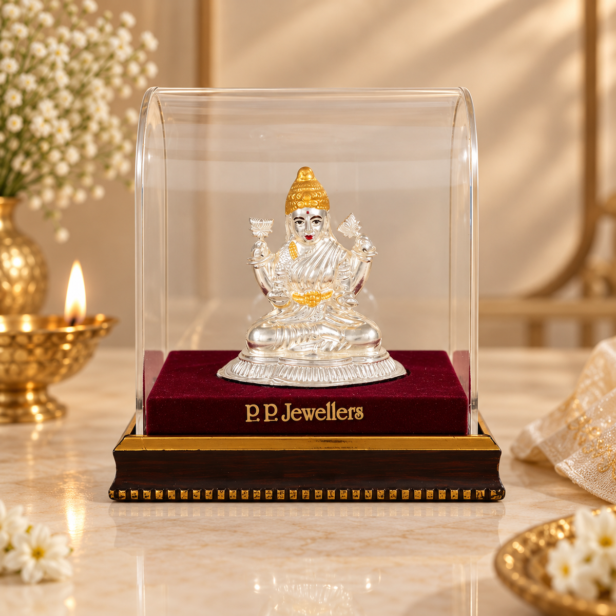 Padma Vardayini Lakshmi Silver Idol