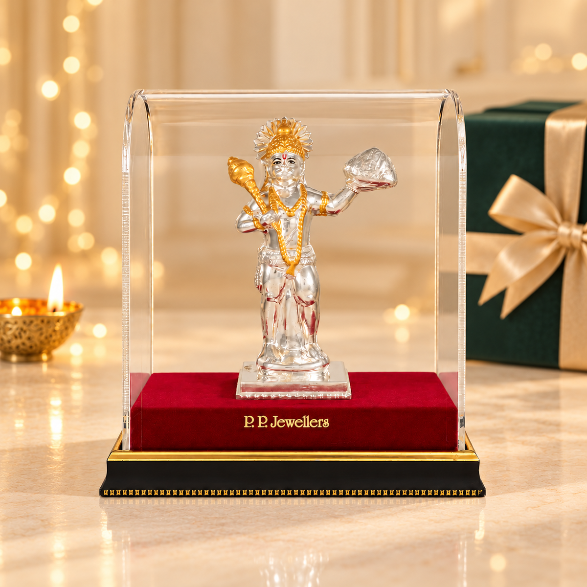 Mahaveer Hanuman Silver Idol