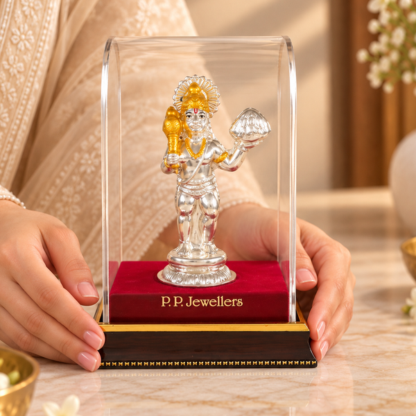 Mahaveer Hanuman Silver Idol