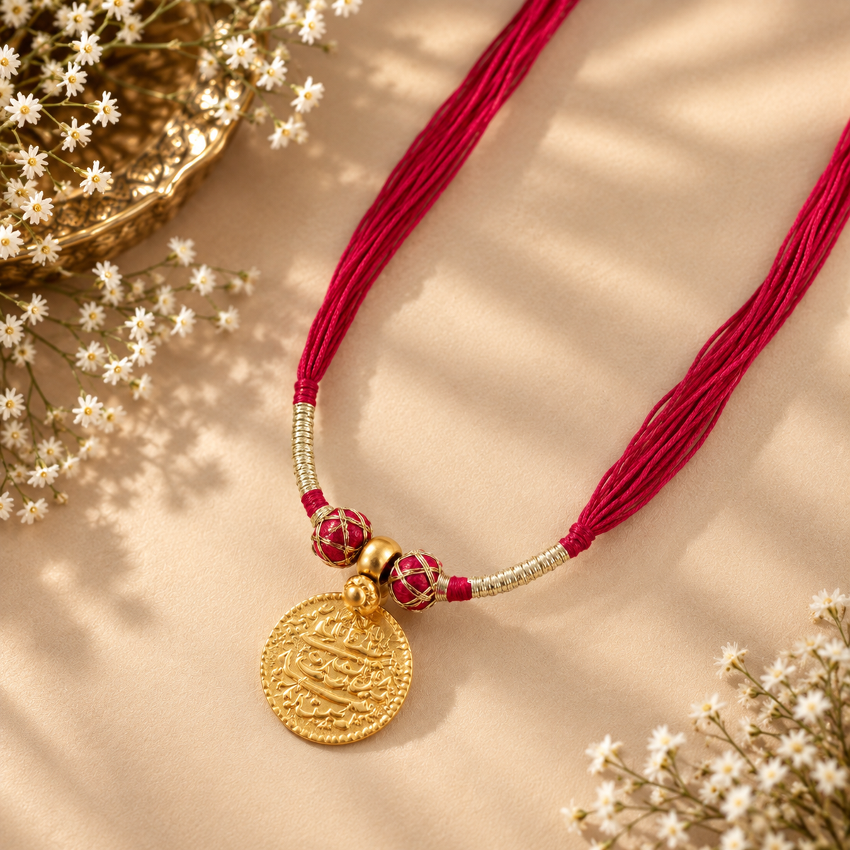 Ishita Heritage Coin Long Gold Necklace