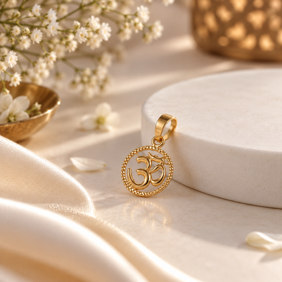 Atharv Om Gold Pendant For Him