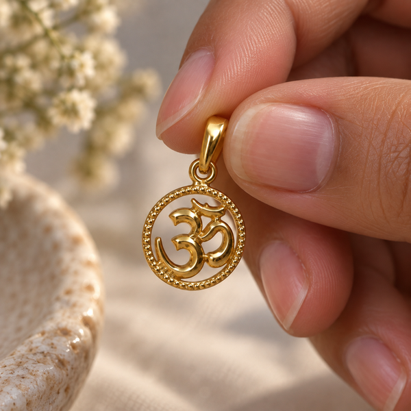 Atharv Om Gold Pendant For Him