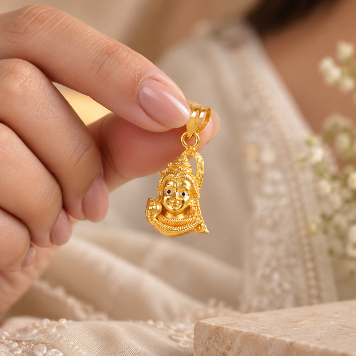 Mahadev Swaroop Gold Pendant