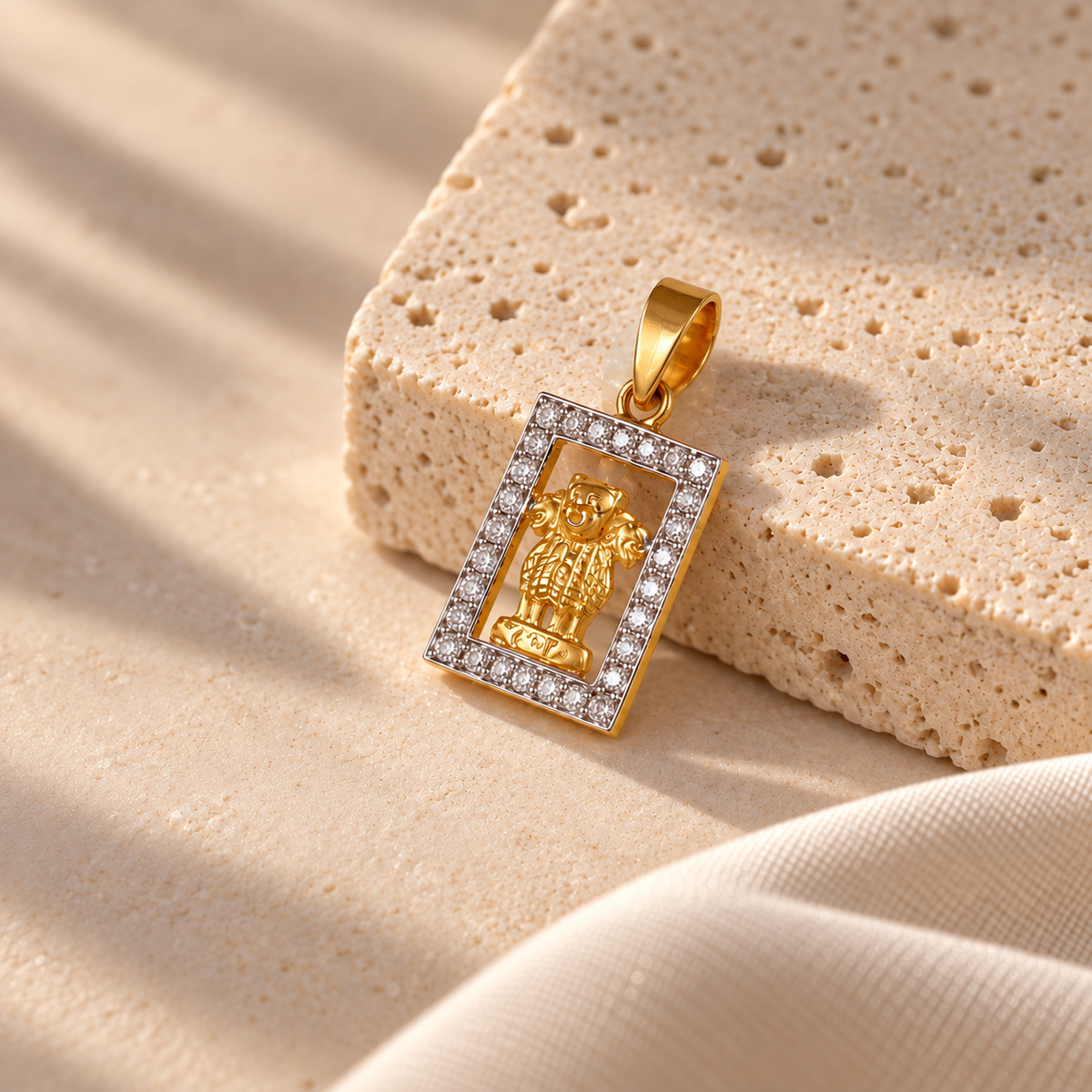 Shrinathji Frame Gold Pendant