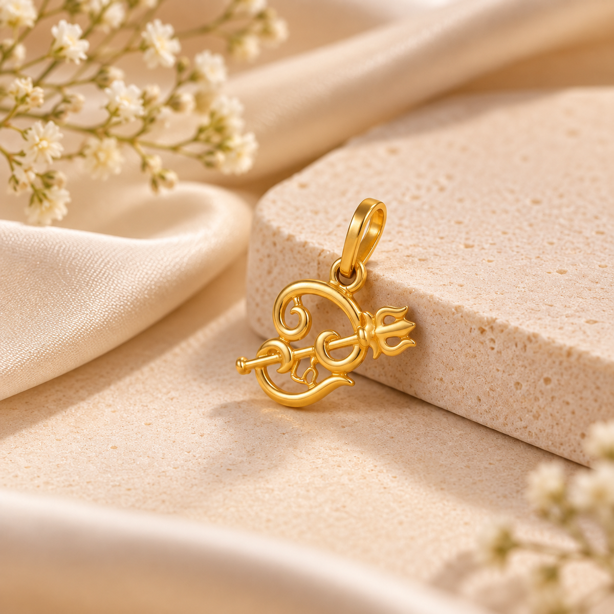 Mahadev Trishul Gold Pendant