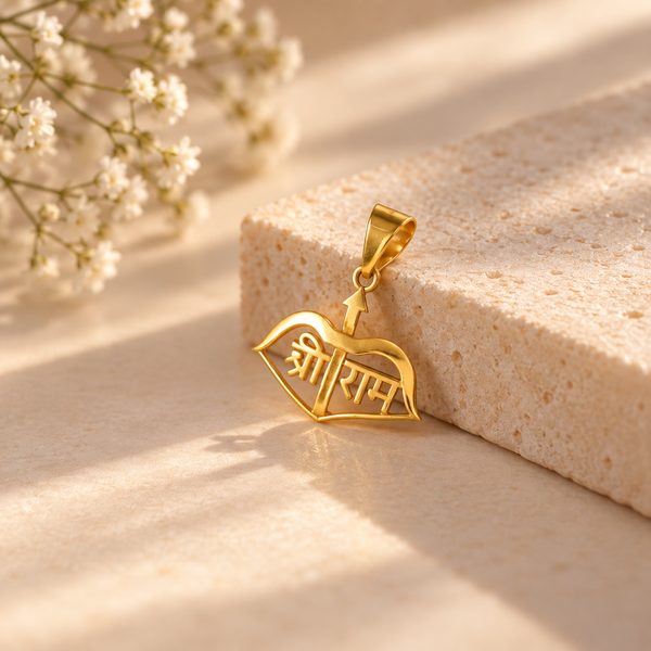 Shree Ram Dhanush Gold Pendant