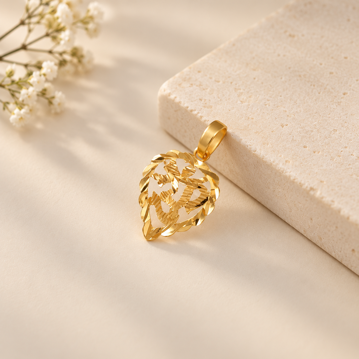Regal Om Gold Pendant