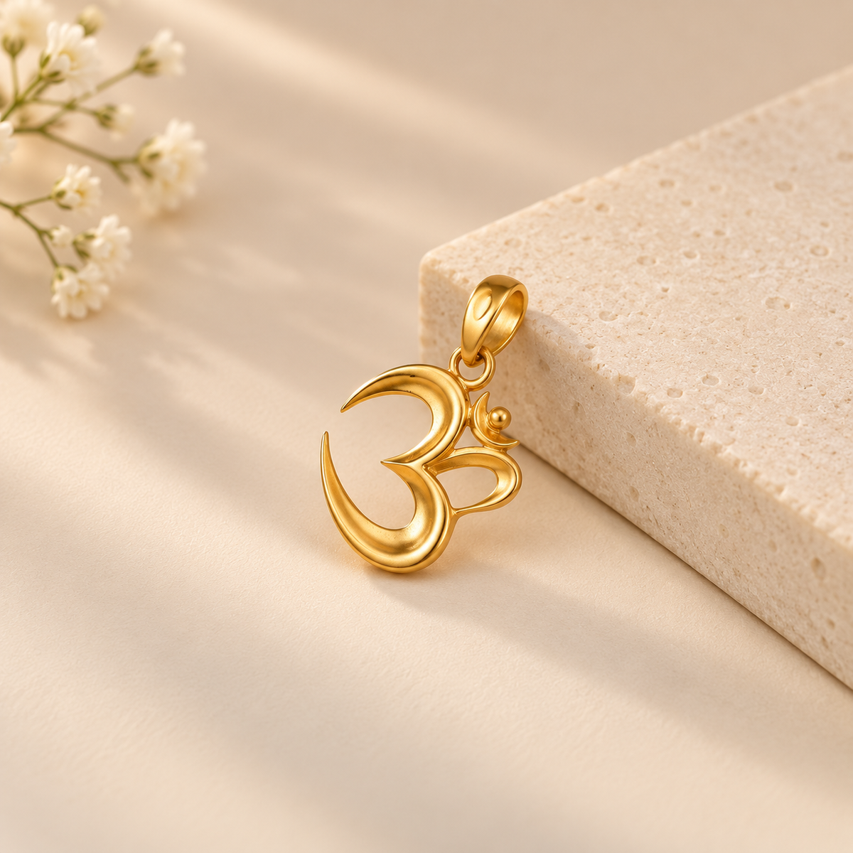 Shubh Om Gold Pendant