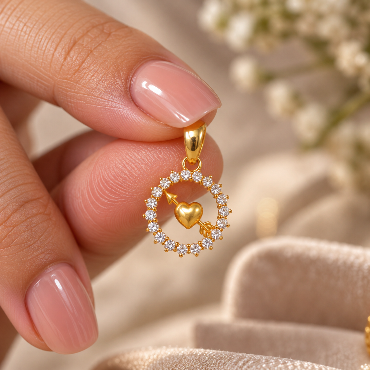 Nyra Heart Gold Pendant
