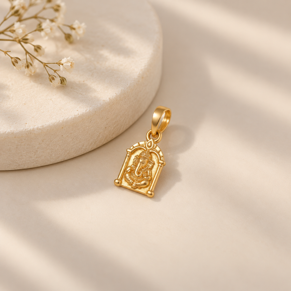 Shree Ganesh Blessing Gold Pendant