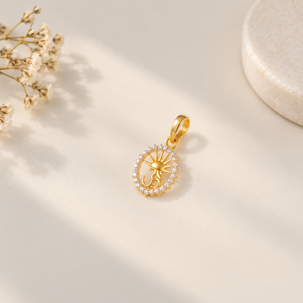 Surya Om Gold Pendant