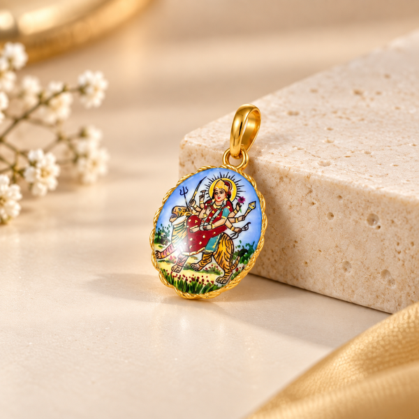 Maa Durga Shakti Gold Pendant