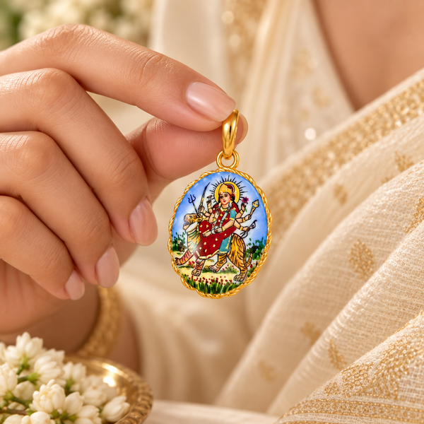 Maa Durga Shakti Gold Pendant