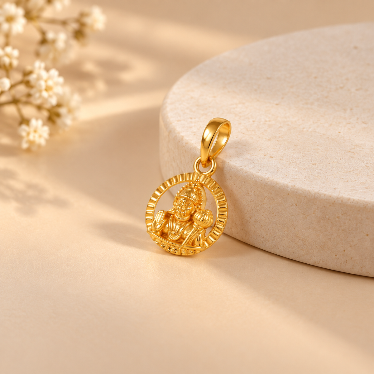 Bajrang Bali Gold Pendant For Him