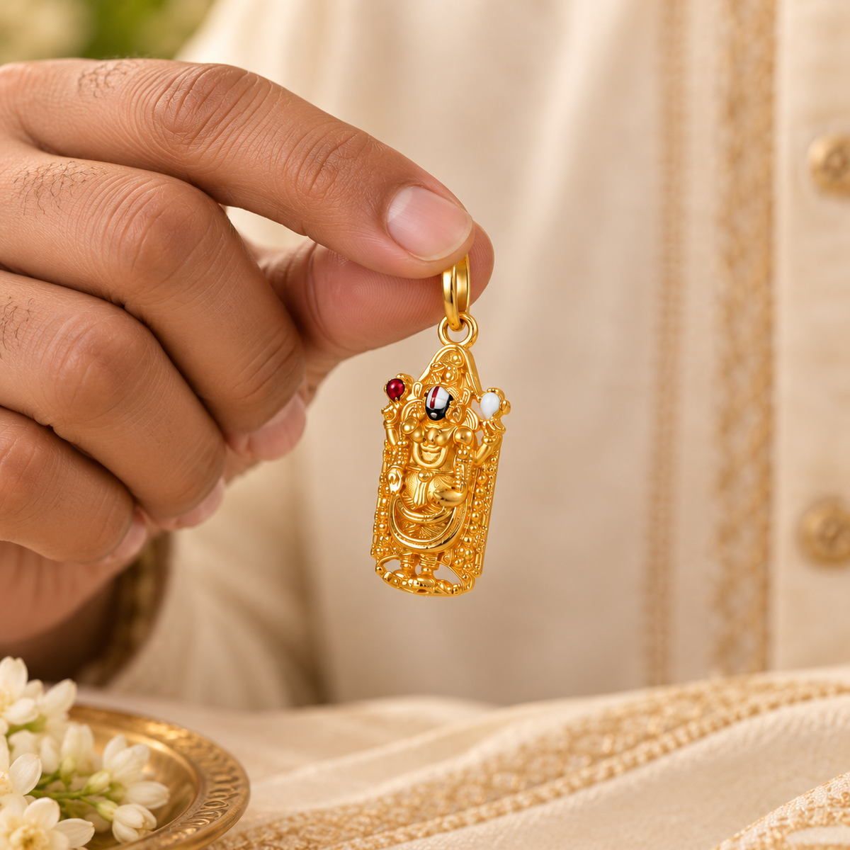 Shri Balaji Gold Pendant For Him
