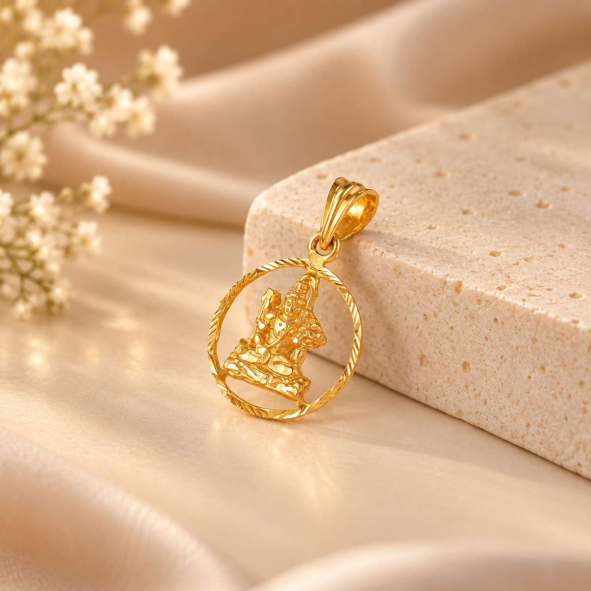 Shiv Shakti Gold Pendant For Him