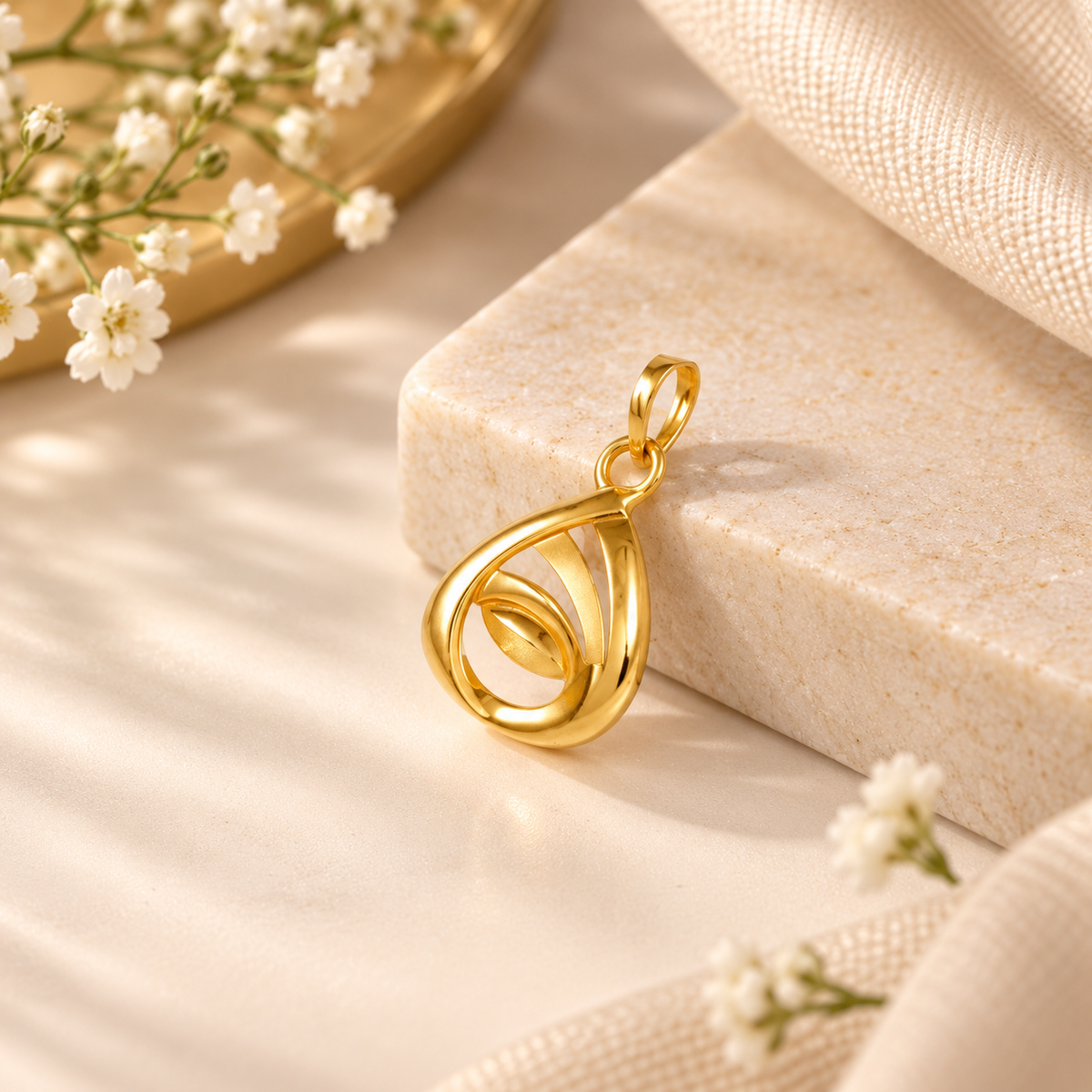 Eternal Swirl Gold Pendant