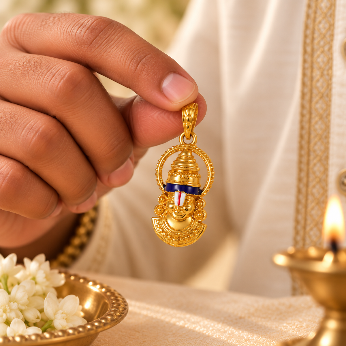Royal Balaji Gold Pendant For Him