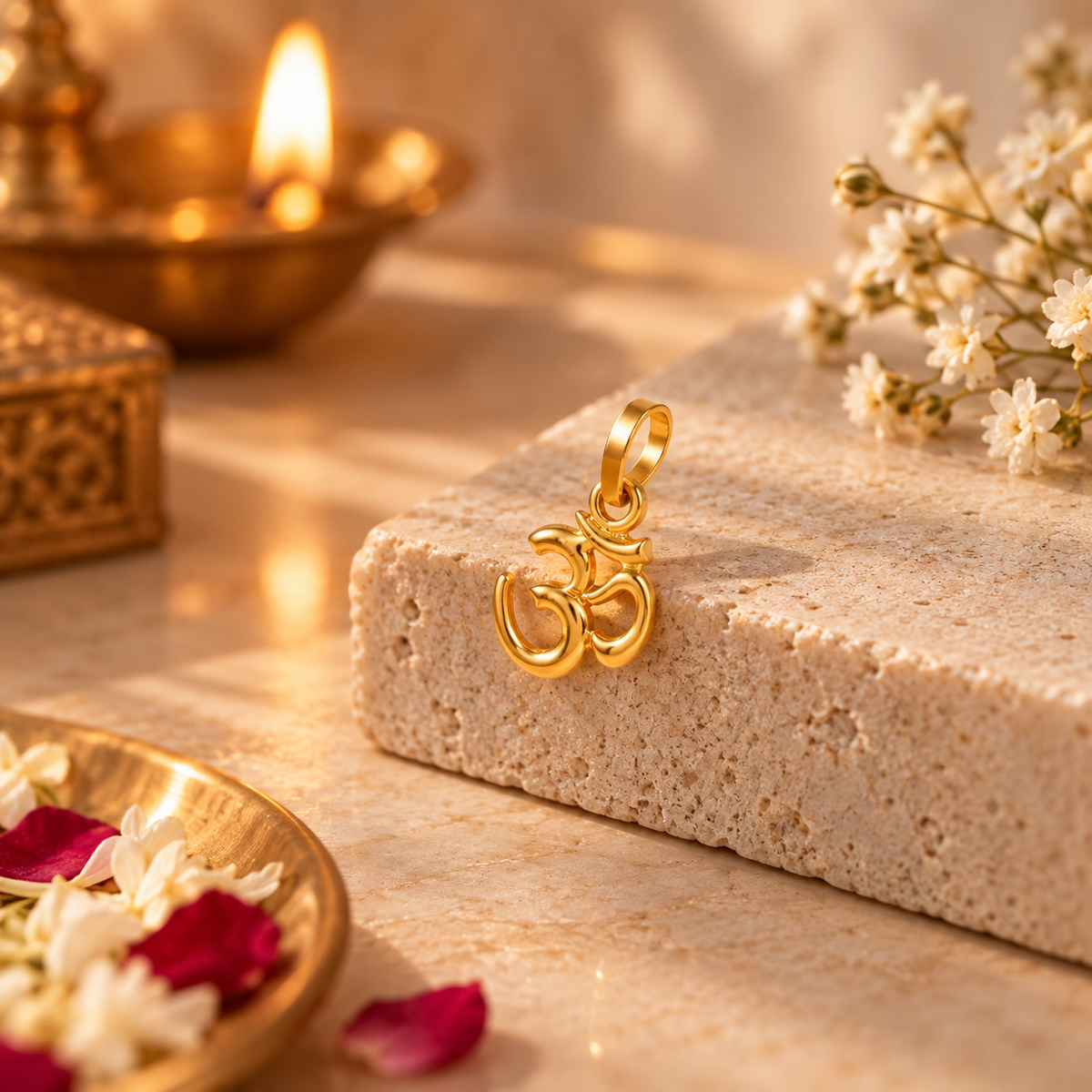 Aadhya Om Gold Pendant