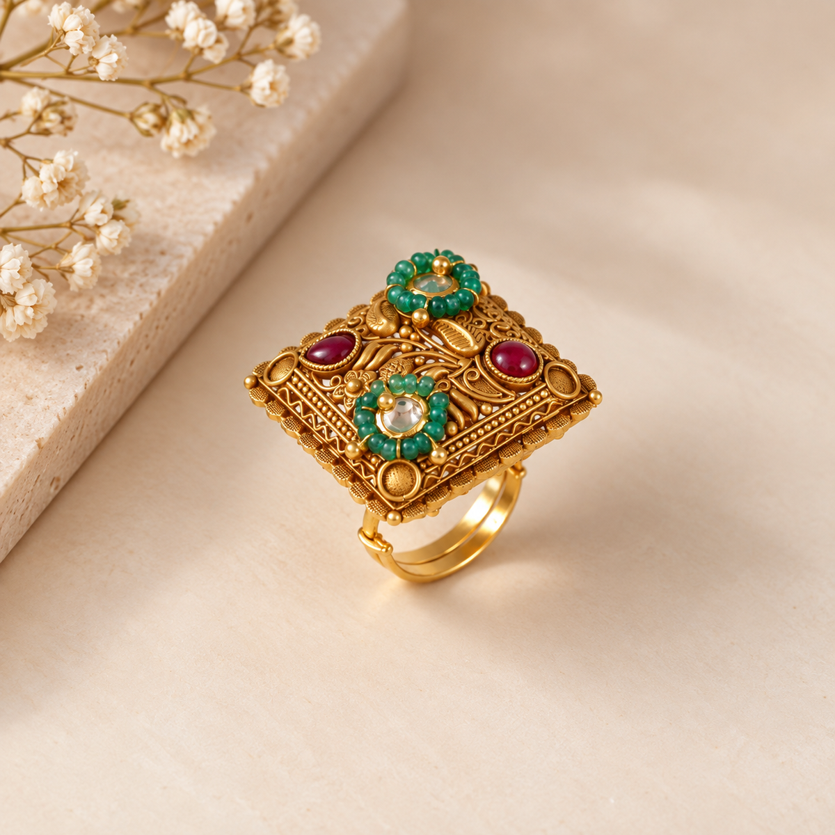 Vihani Traditional Temple Gold Ring