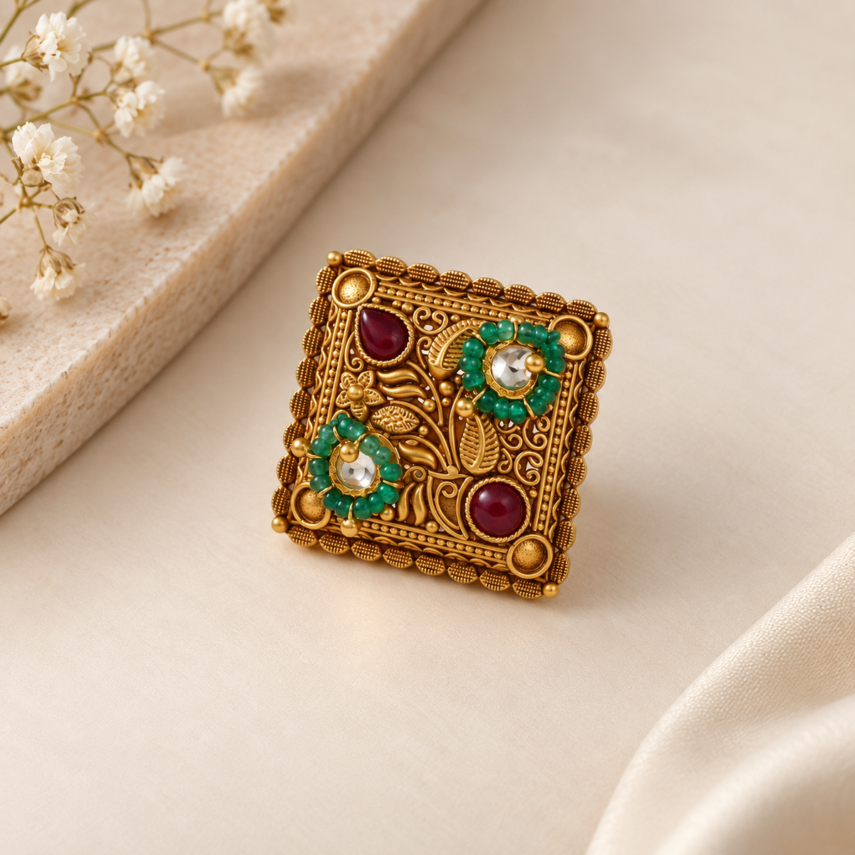 Vihani Traditional Temple Gold Ring