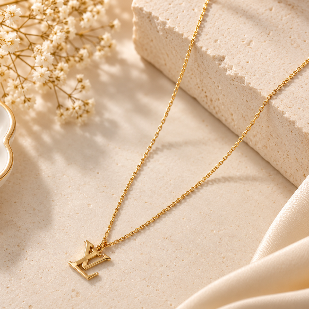 Myra LV Charm Gold Chain