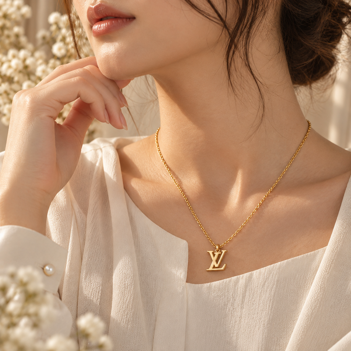 Myra LV Charm Gold Chain