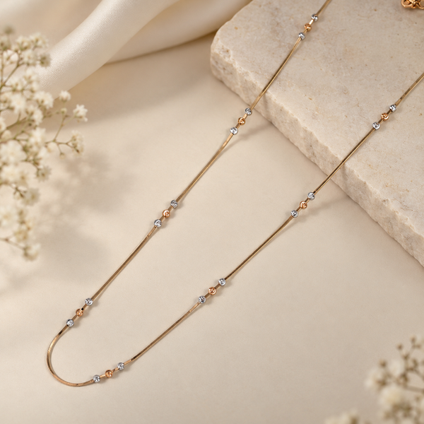 Anika Tricolour Bead Gold Chain