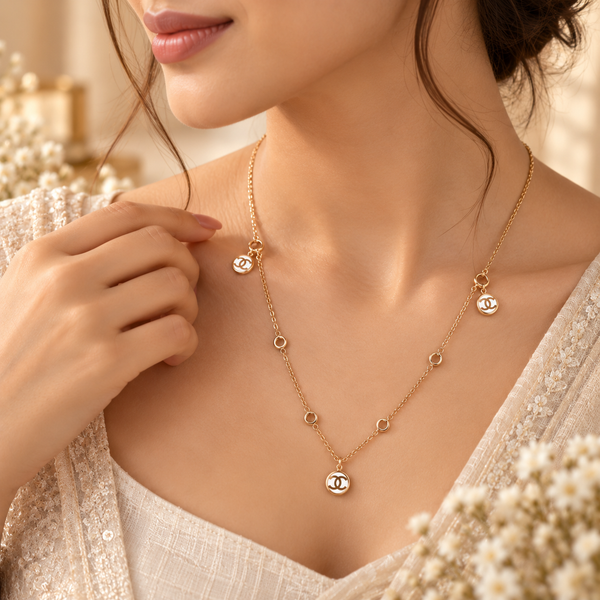Esha Luxe Motif Gold Chain