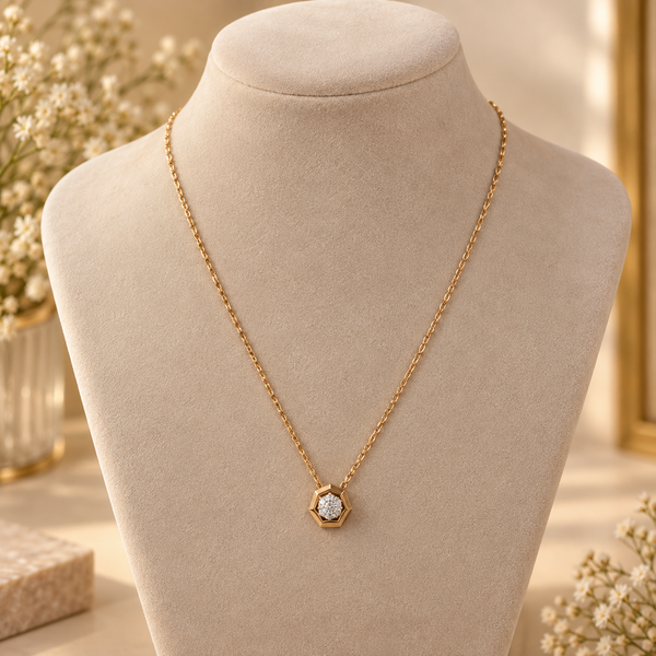 Mahi Luminous Hexa Gold Chain