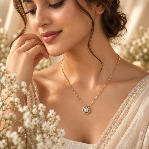 Mahi Luminous Hexa Gold Chain