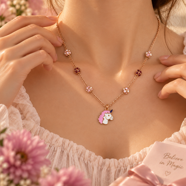 Dreamy Unicorn Charm Gold Chain