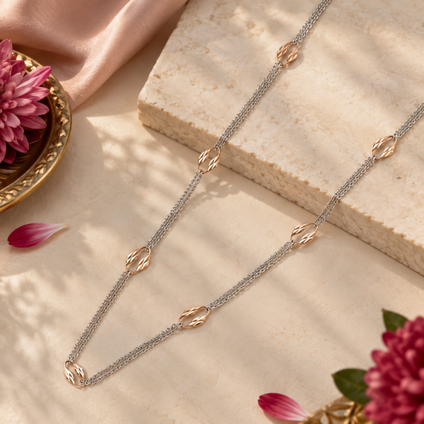 Ishita Rose Leaf Harmony Gold Chain