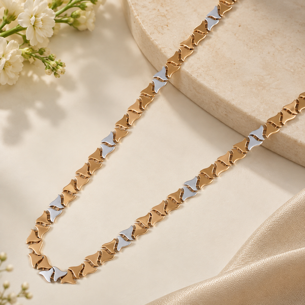 Sakshi Dual Tone Wave Gold  Chain