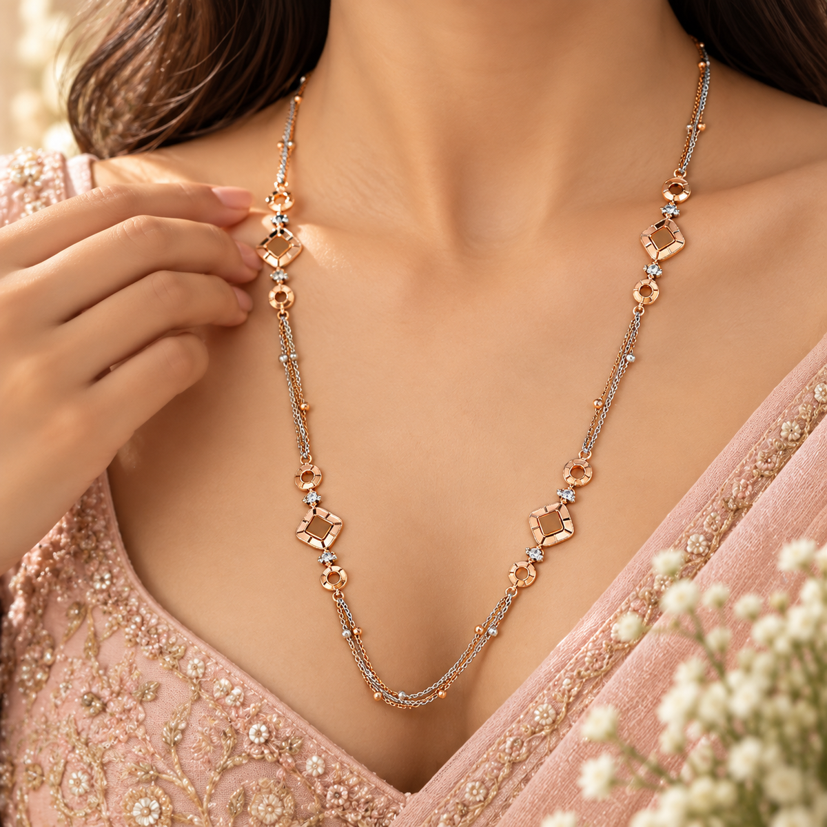 Prisha Geometric Grace Gold Chain
