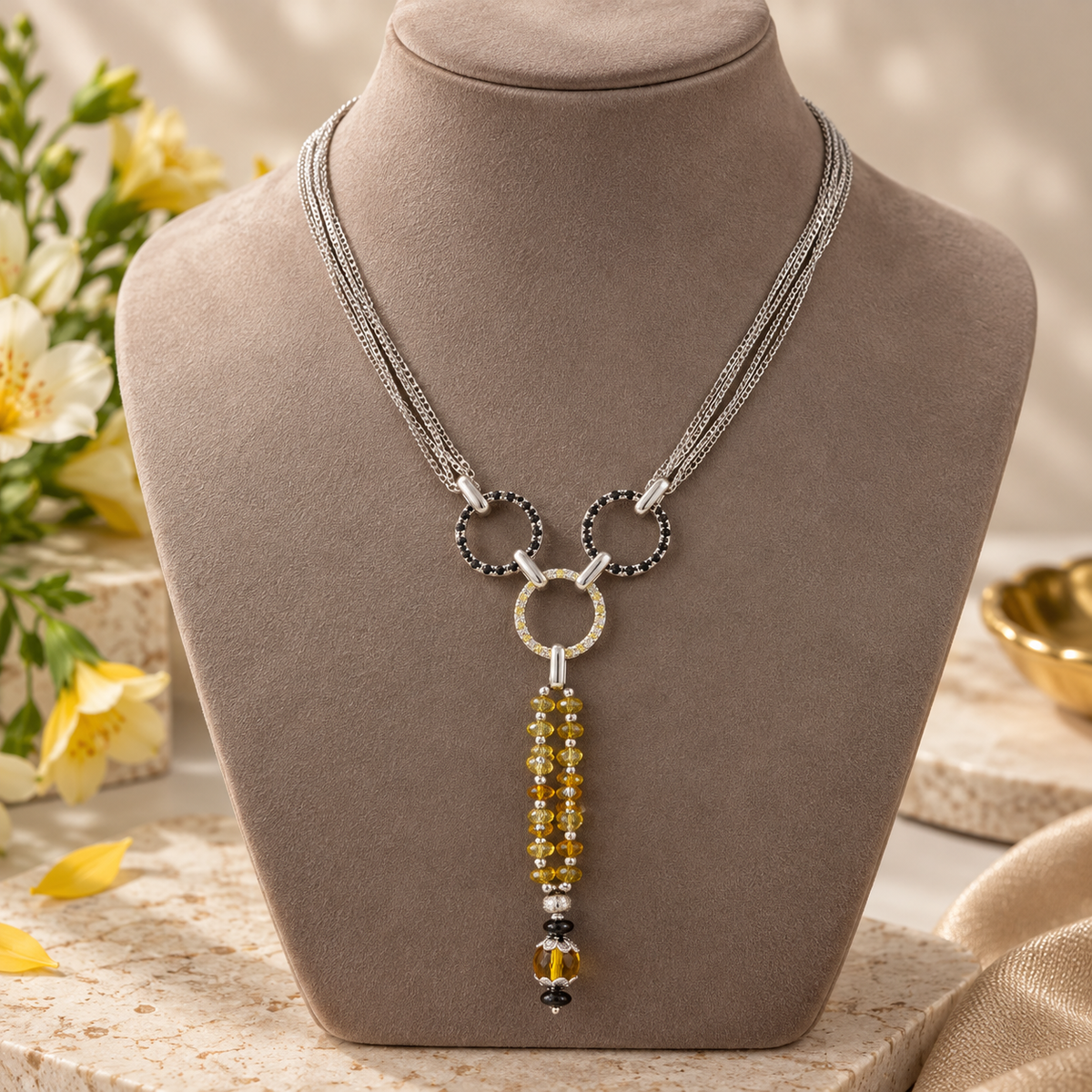 Bhavya Tassel Circle Gold Chain