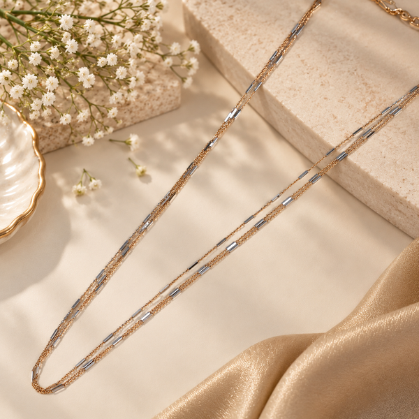 Vedika Dual Tone Layered Gold Chain