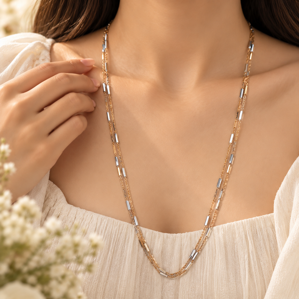 Vedika Dual Tone Layered Gold Chain