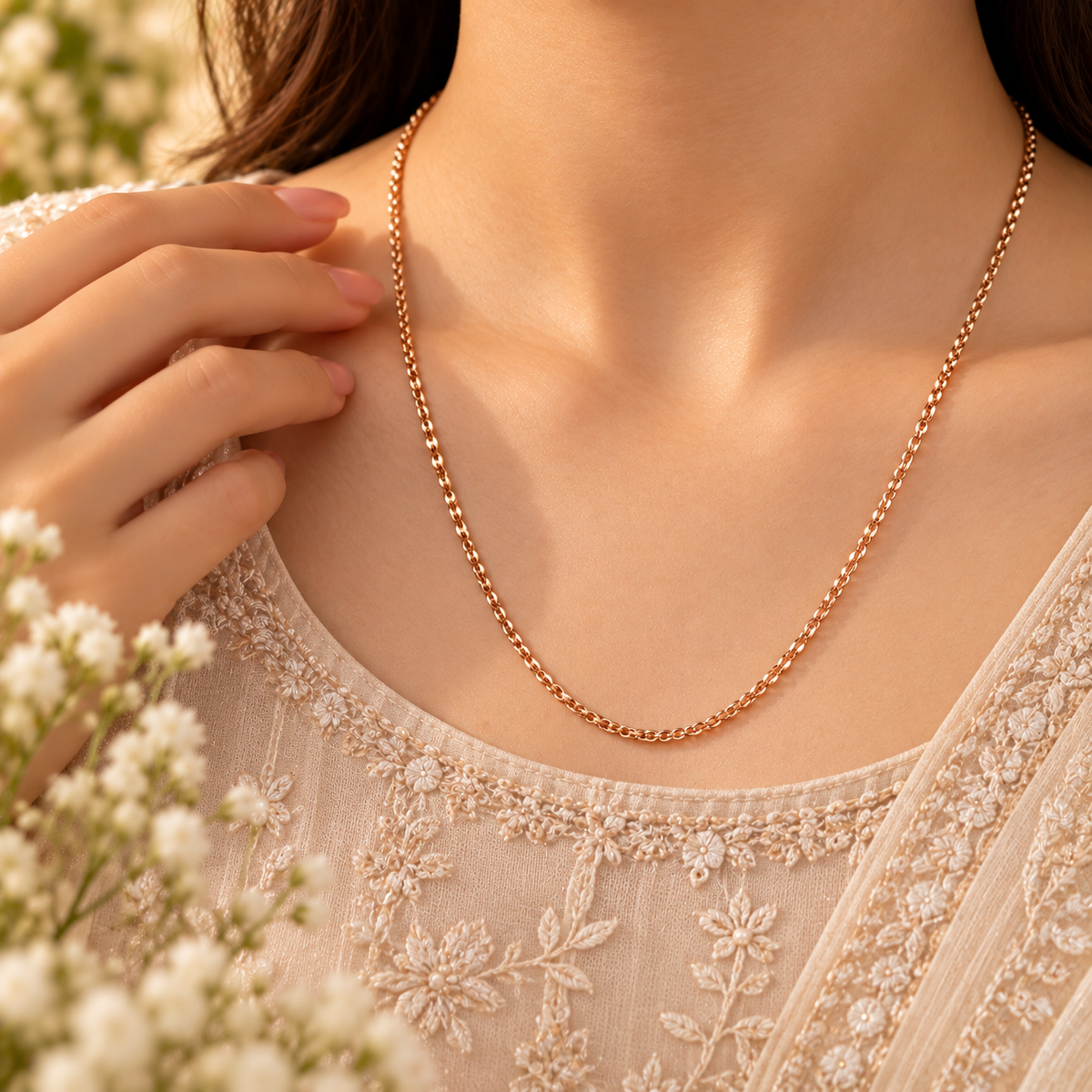 Vamika Cable Rose Gold Chain
