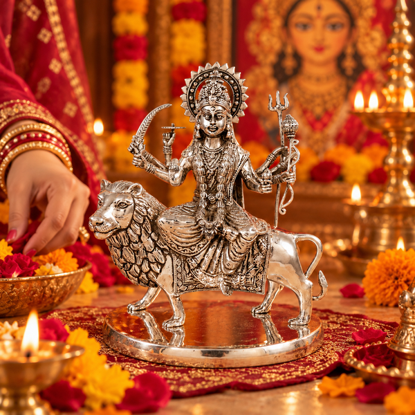 Ambe Bhawani Maa Silver Idol
