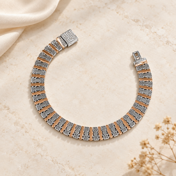 Abeer Rose Matrix Silver Bracelet For Him